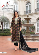 Alok Suits Black Bunny Edition 6 Viscose Printed Suit With Fancy Embroidery
