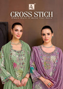 Alok Suits Cross Stitch Jam Cotton Print With Fancy Embroidery Work Suit