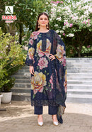 Alok Suits Fariha Edition Vol 7 Muslin Digital Print Fancy Work Suit