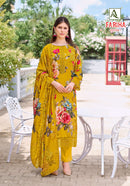 Alok Suits Fariha Edition Vol 7 Muslin Digital Print Fancy Work Suit