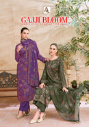 Alok Suits Gajji Bloom Gajji Print Suit With Fancy Worked Pakistani Suits