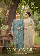 Alok Suits Jade Ombre Edition 7 Lawn Cotton Fancy Embroidery Work Suit
