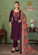 Alok Suits Jaimala Nigaar Vol 51 Rayon Embroidered Work Salwar Suit