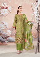 Alok Suits Liyana Cambric Cotton Print Suit With Fancy Worked Pakistani Suits