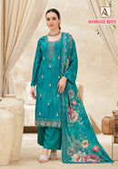 Alok Suits Marriage Beats Viscose Digital Printed Suit With Fancy Worked