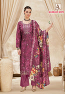 Alok Suits Marriage Beats Viscose Digital Printed Suit With Fancy Worked