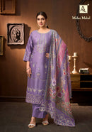 Alok Suits Meher Mahal Premium Jam Cotton Embroidered Suit