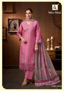 Alok Suits Meher Mahal Premium Jam Cotton Embroidered Suit