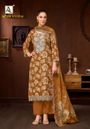 Alok Suits Mushk Kaleem Cotton Print With Fancy Embroidery Work Suit Designer Collection
