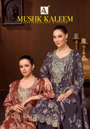 Alok Suits Mushk Kaleem Cotton Print With Fancy Embroidery Work Suit Designer Collection