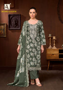 Alok Suits Mushk Kaleem Cotton Print With Fancy Embroidery Work Suit Designer Collection