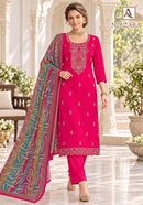 Alok Suits Nirzara Jam Cotton Embroidered Salwar Suit