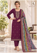 Alok Suits Nirzara Jam Cotton Embroidered Salwar Suit