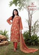Alok Suits Pushpvani Modal Print Fabric With Fancy Work Suit