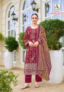 Alok Suits Rabia Butt Premium Cotton Print Embroidery Salwar Suit Wholesale Surat