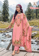 Alok Suits Rohenaaz Viscose Designer Printed Suit With Fancy Embroidery Worked