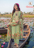 Alok Suits Rohenaaz Viscose Designer Printed Suit With Fancy Embroidery Worked