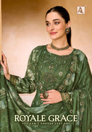 Alok Suits Royale Grace Cotton Print With Fancy Work Designer Suit