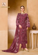 Alok Suits Royale Grace Cotton Print With Fancy Work Designer Suit