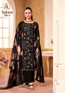Alok Suits Sakina Vol 8 Viscose Rayon Foil Print Fancy Work Designer Suit