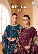 Alok Suits Sakina Vol 8 Viscose Rayon Foil Print Fancy Work Designer Suit
