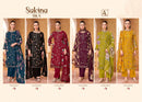 Alok Suits Sakina Vol 8 Viscose Rayon Foil Print Fancy Work Designer Suit