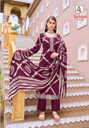 Alok Suits Turkish Edition 16 Premium Viscose Rayon Printed Designer Suit