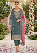 Alok Suits Vadi Jacquard Designer Work Ladies Suit