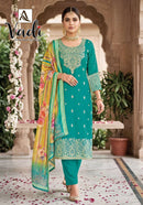 Alok Suits Vadi Jacquard Designer Work Ladies Suit