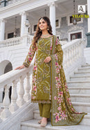 Alok Suits Veloura Viscose Digital Print Fancy Work Designer Suit