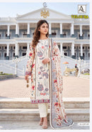 Alok Suits Veloura Viscose Digital Print Fancy Work Designer Suit
