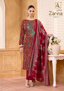 Alok Suits Zarina Edition 21 Viscose Print With Embroidery Work Suit