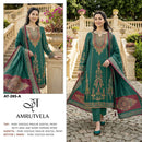 Amrutvela AT 285 Viscose Muslin Digital Print With Designer Work Suit