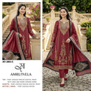 Amrutvela AT 285 Viscose Muslin Digital Print With Designer Work Suit