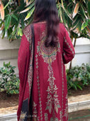Amrutvela AT 285 Viscose Muslin Digital Print With Designer Work Suit