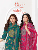 Balaji Cotton Sahiba Vol 1 Cotton Print With Fancy Work Ladies Stitched Suit
