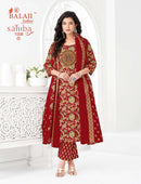 Balaji Cotton Sahiba Vol 1 Printed Cotton Fancy Work Readymade Ladies Suit