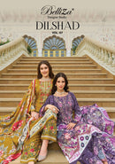 Belliza Designer Studio Dilshad Vol 7 Viscose Digital Print With Work Suit Designer Collection