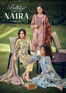 Belliza Designer Studio Naira Vol 154 Cotton Digital Print Embroidered Suit