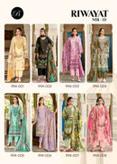 Belliza Designer Studio Riwayat Vol 19 Viscose Digital Print Fancy Work Suit