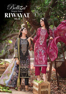 Belliza Riwayat Vol 20 Pure Viscose Rayon Digital Print Heavy Embroidery Pakistani Suit