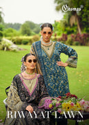 Cosmos Fashion Riwayat Vol 1 Lawn Cotton Chikankari Embroidery Designer Work Suit