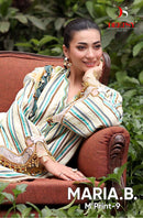 Deepsy Suits Maria B M Print Vol 9 Lawn Cotton Heavy Patch & Embroidery Work Suit