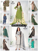 Deeptex Prints Aaliza Vol 12 Cotton Printed Salwar Suit Premium Designer Cotton Dress Material