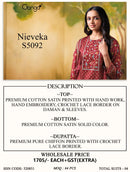 Ganga Nieveka 5092 Cotton Satin Printed Designer Suit Wholesale Surat