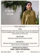 Ganga Viyati 5198 Traditional Wear Silk Jacquard With Designer Work Suit