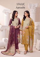Glossy Simar Aarushi Pashmina Digital Print Suit With Handworked Suits