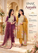 Glossy Simar Aarushi Pashmina Digital Print Suit With Handworked Suits