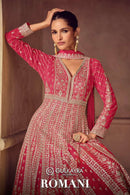 Gulkayra Romani Premium Shaded Fabric Designer Gown