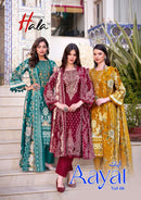 Hala Aayat Vol 6 Cotton Digital Style Print With Fancy Work Suits